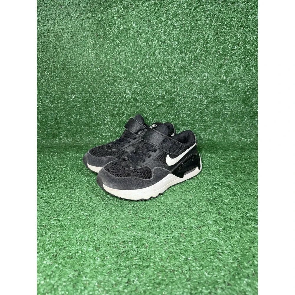 Nike Air Max System Toddler Kids Size 12C Black White‎ Running Shoes Sneakers